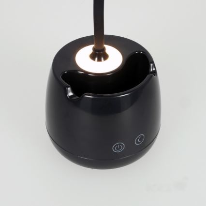 Lampe de table flexible à intensité variable et rechargeable LUSIA LED/5W/5V 3000/4000K 1200 mAh noir