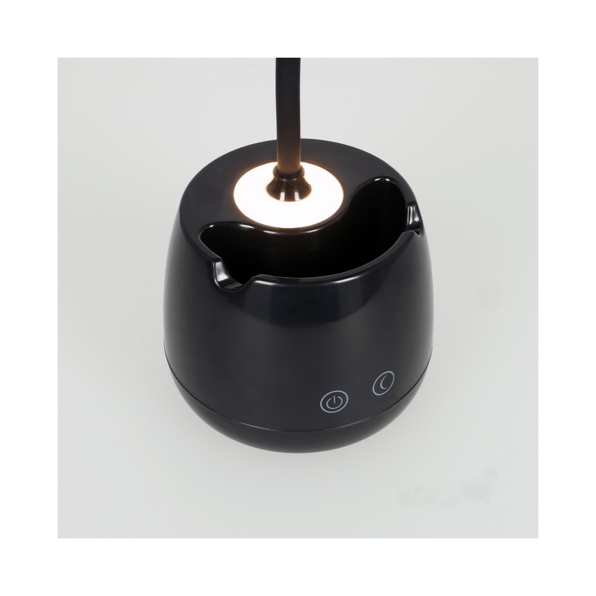 Lampe de table flexible à intensité variable et rechargeable LUSIA LED/5W/5V 3000/4000K 1200 mAh noir