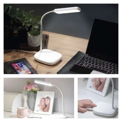 Lampe de table flexible à intensité variable LED/12W/230V 3000K/4000K/6500K blanc