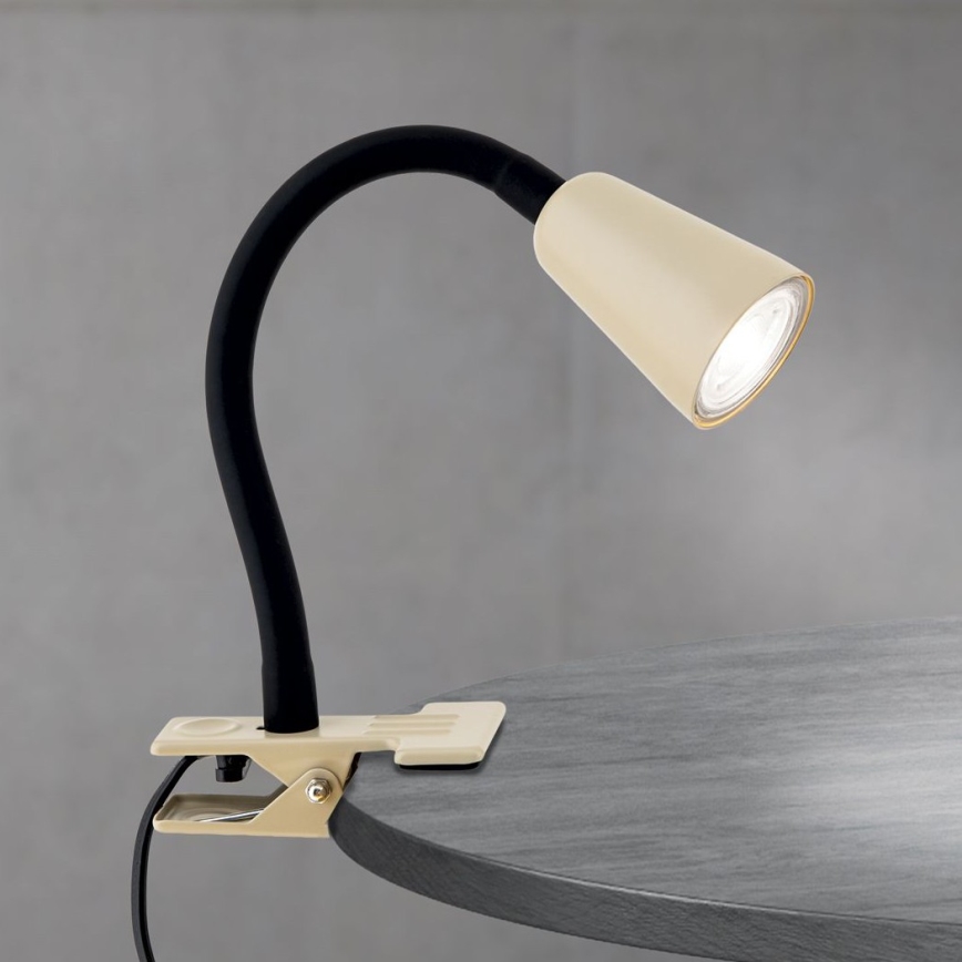 Lampe de table flexible à pince DOTTY 1xGU10/10W/230V beige/noir