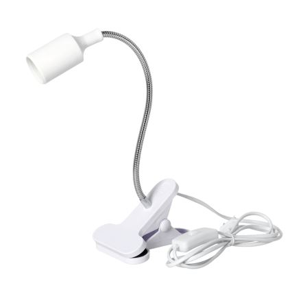 Lampe de table flexible avec pince CLIP 1xE27/30W/230V blanc