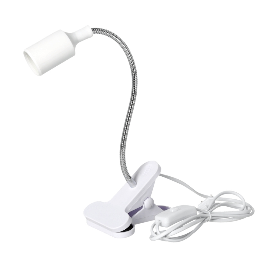 Lampe de table flexible avec pince CLIP 1xE27/30W/230V blanc