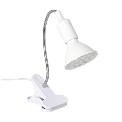 Lampe de table flexible avec pince CLIP 1xE27/30W/230V blanc