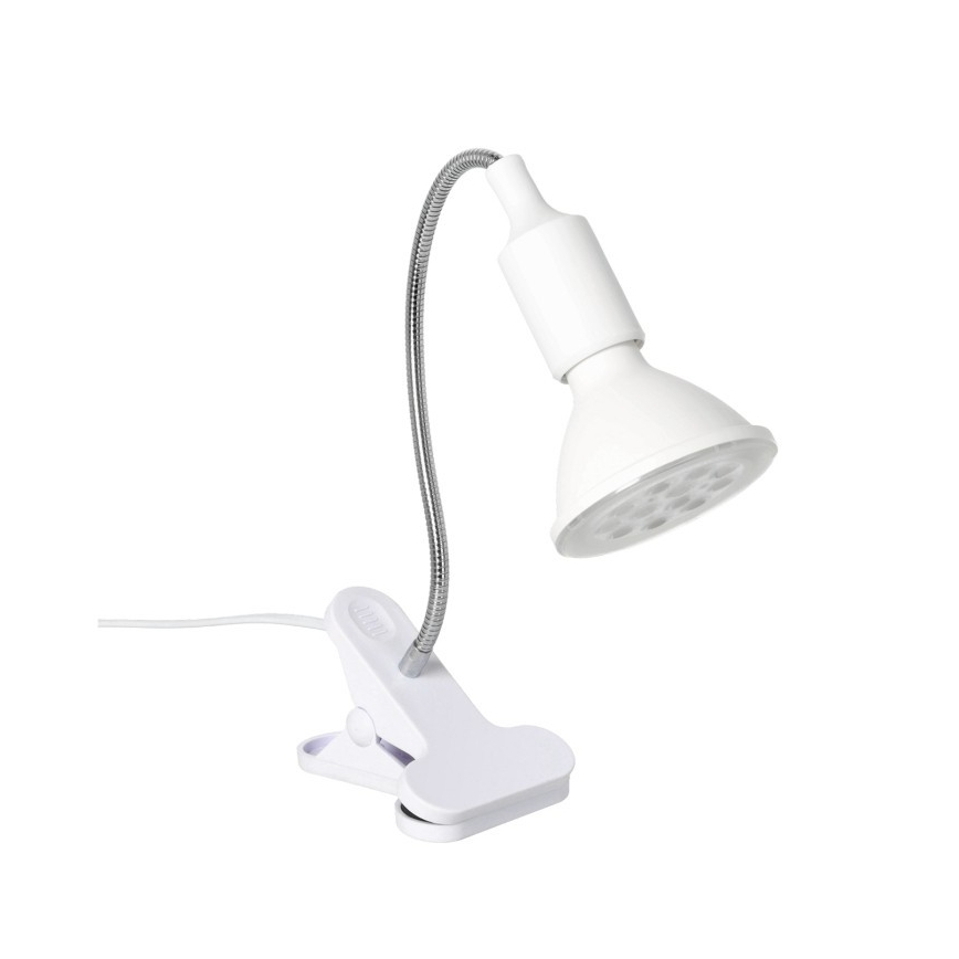 Lampe de table flexible avec pince pour la culture des plantes PLANTY 1xE27/30W/230V blanc