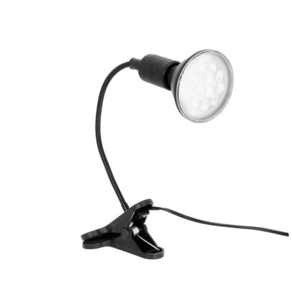 Lampe de table flexible avec pince pour la culture des plantes PLANTY 1xE27/30W/230V noir