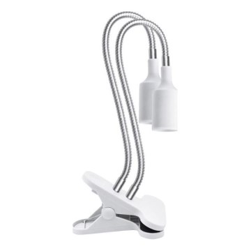 Lampe de table flexible avec pince pour la culture de plantes PLANTY 2xE27/30W/230V blanc