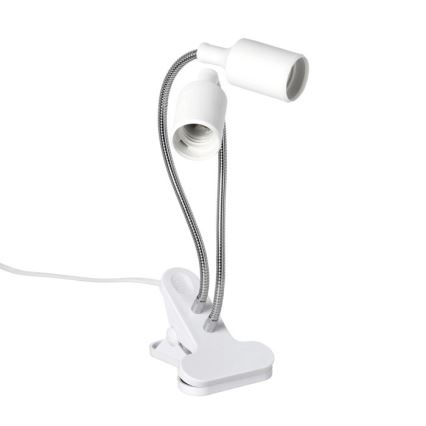 Lampe de table flexible avec pince pour la culture de plantes PLANTY 2xE27/30W/230V blanc