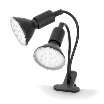 Lampe de table flexible avec pince pour la culture de plantes PLANTY 2xE27/30W/230V noir