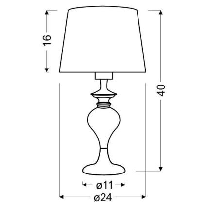 Lampe de table GILLENIA 1xE27/60W/230V