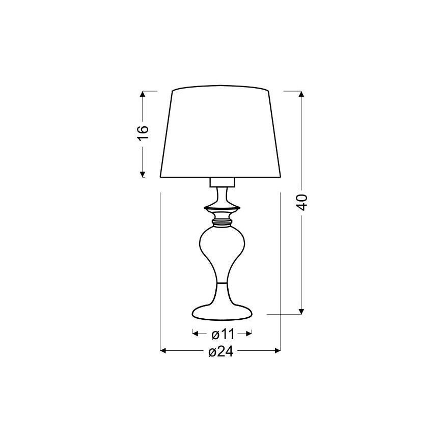 Lampe de table GILLENIA 1xE27/60W/230V