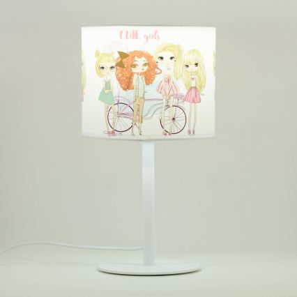 Lampe de table GIRLS VIBES pour filles 1xE27/60W/230V Ø 18 cm