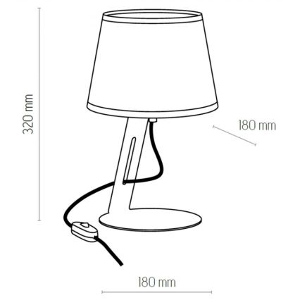 Lampe de table GRACIA 1xE27/60W/230V blanche