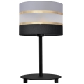 Lampe de table HELEN 1xE27/60W/230V noir/gris/doré
