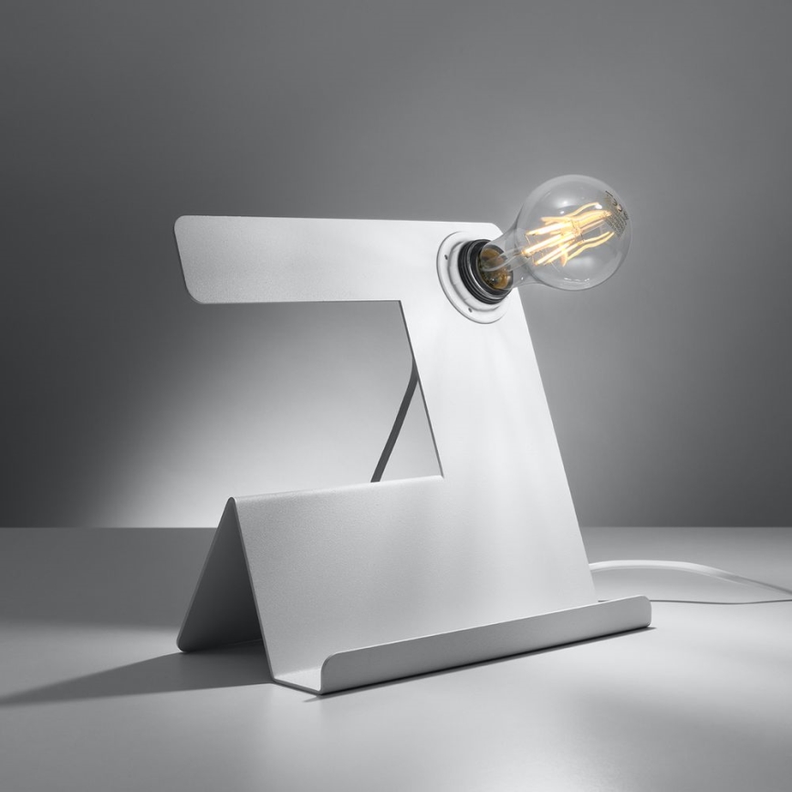 Lampe de table INCLINE 1xE27/60W/230V blanc