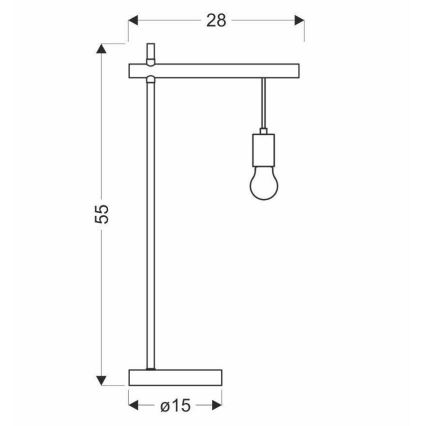 Lampe de table IZZY 1xE27/60W/230V