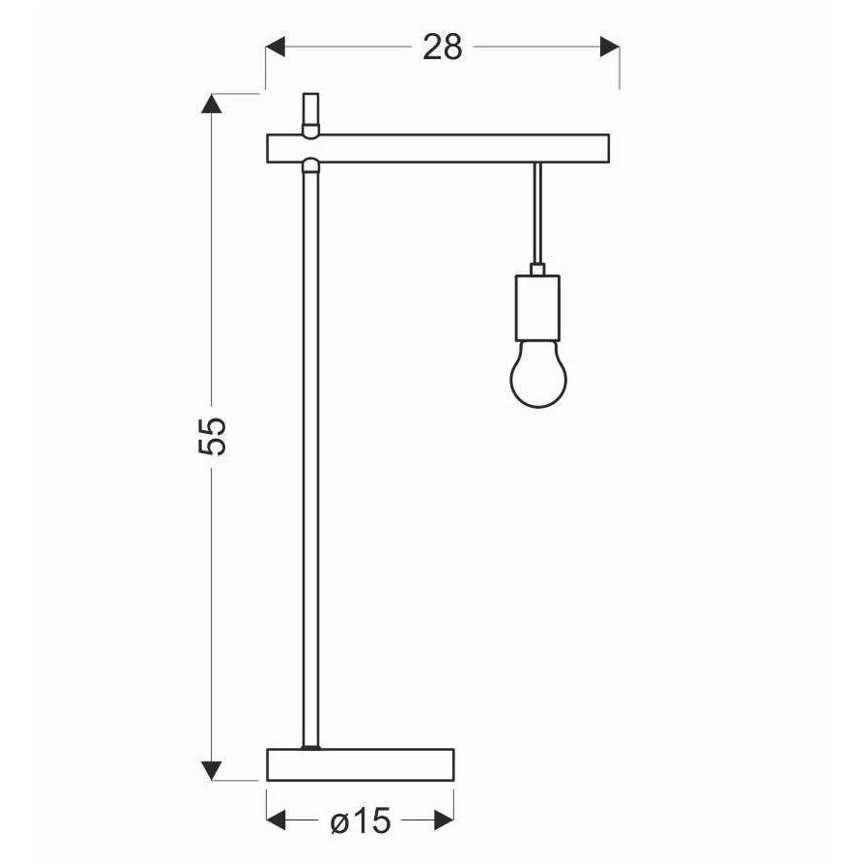 Lampe de table IZZY 1xE27/60W/230V