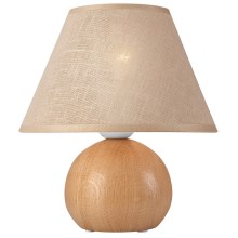 Lampe de table JUTA 1xE27/60W/230V chêne/beige