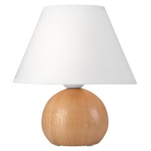 Lampe de table JUTA 1xE27/60W/230V chêne/blanche