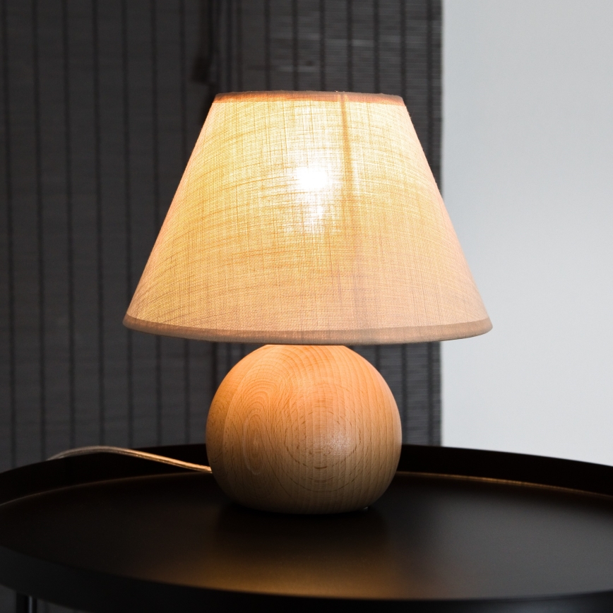 Lampe de table JUTA 1xE27/60W/230V hêtre