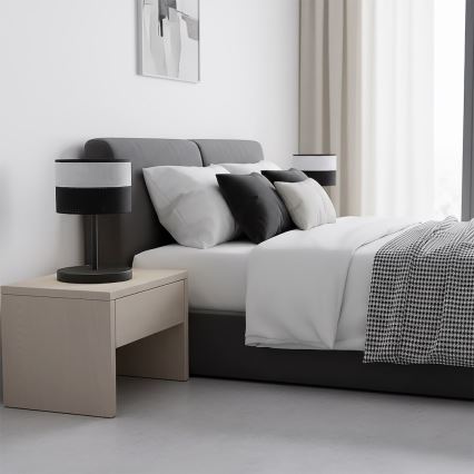 Lampe de table KARBON 1xE27/15W/230V noire/grise