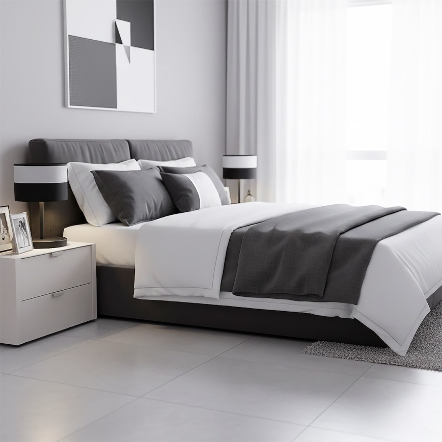 Lampe de table KARBON 1xE27/15W/230V noire/grise