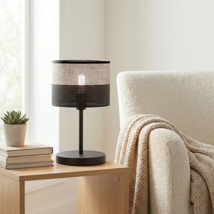 Lampe de table KARBON 1xE27/15W/230V noire/grise