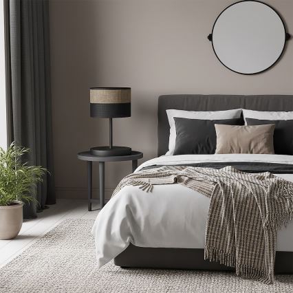 Lampe de table KARBON 1xE27/15W/230V noire/marron