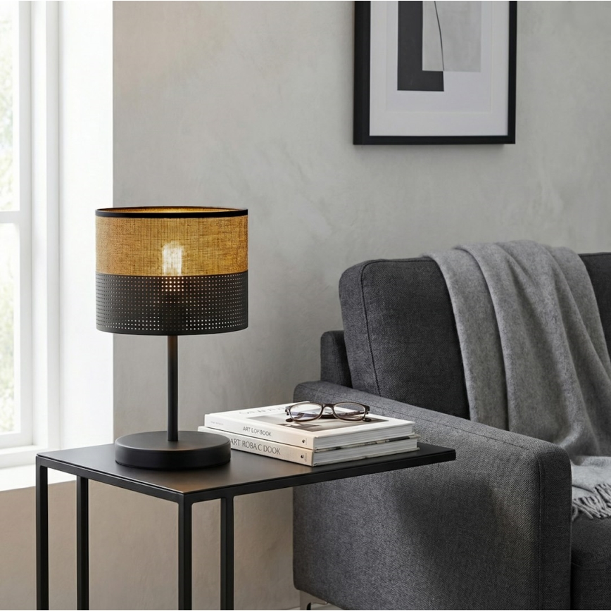 Lampe de table KARBON 1xE27/15W/230V noire/marron