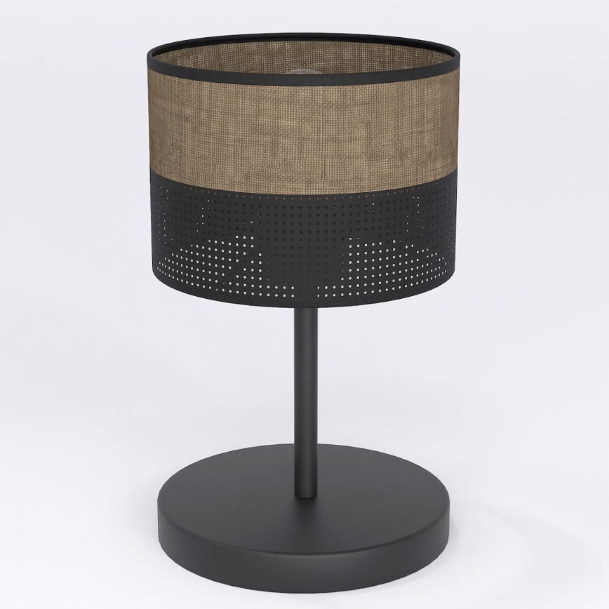 Lampe de table KARBON 1xE27/15W/230V noire/marron