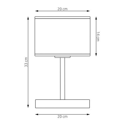 Lampe de table KARBON 1xE27/15W/230V noire/marron