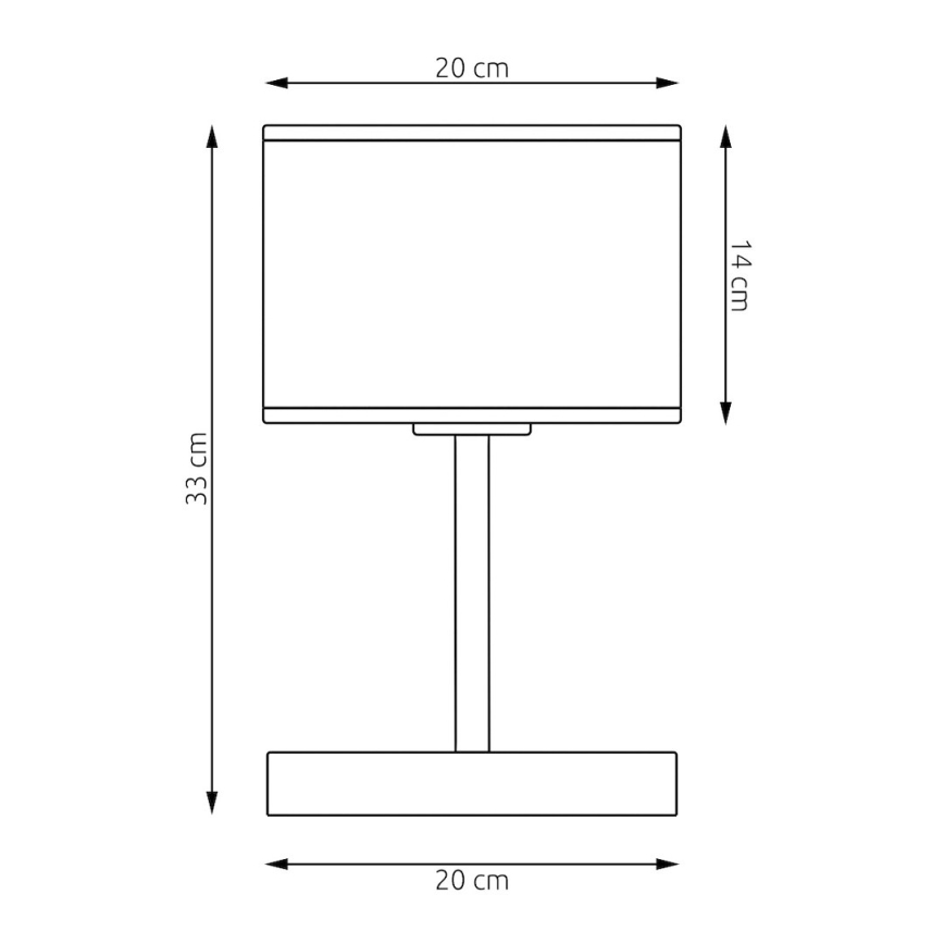 Lampe de table KARBON 1xE27/15W/230V noire/marron