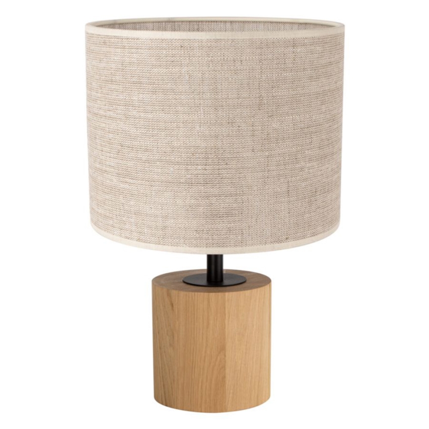 Lampe de table KRETA 1xE27/25W/230V chêne/beige chêne