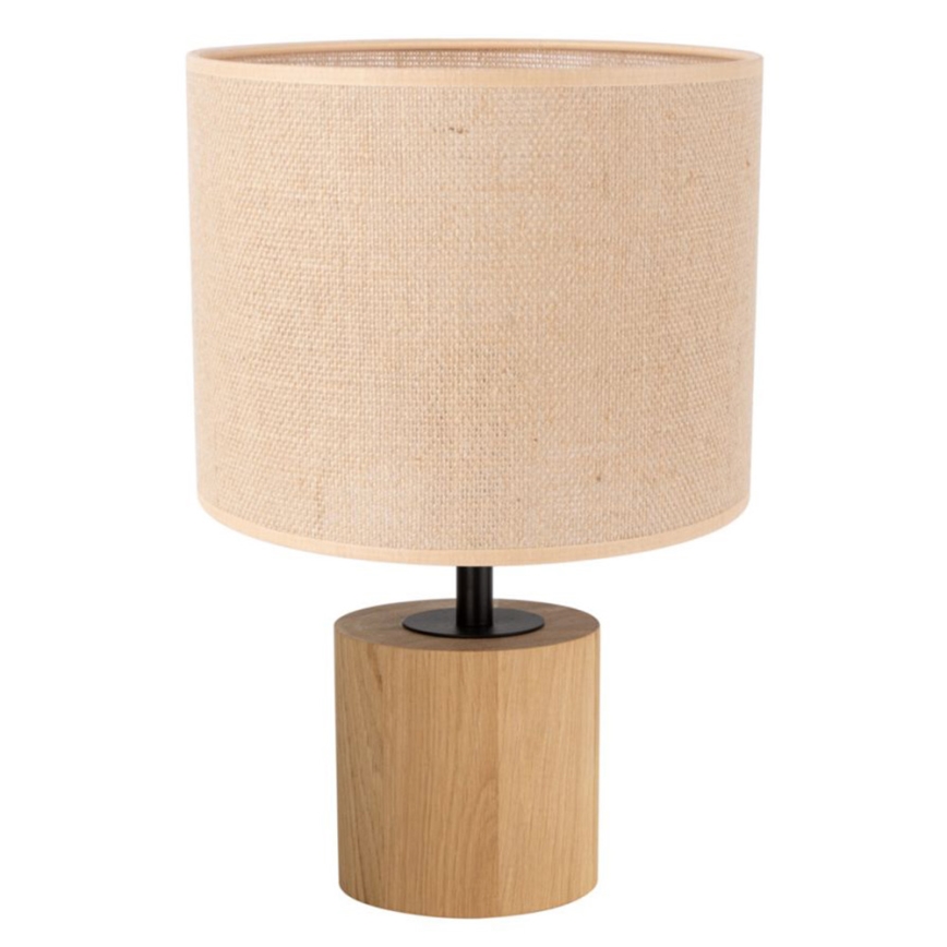 Lampe de table KRETA 1xE27/25W/230V chêne/orange chêne