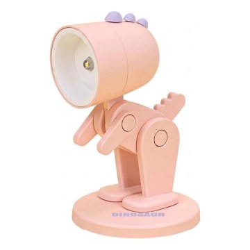 Lampe de table LED/0,06W/3xLR41 dinosaure rose