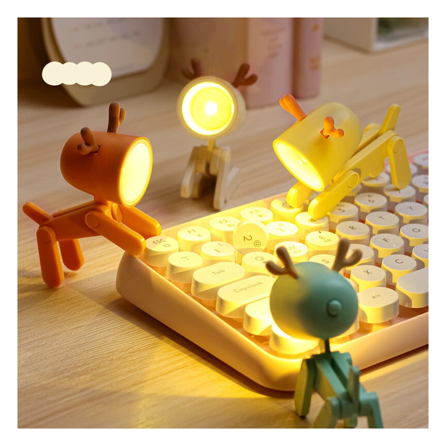 Lampe de table LED/0,06W/3xLR41 renne orange