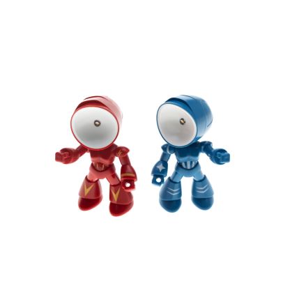 Lampe de table LED/0,06W/3xLR41 robot rouge