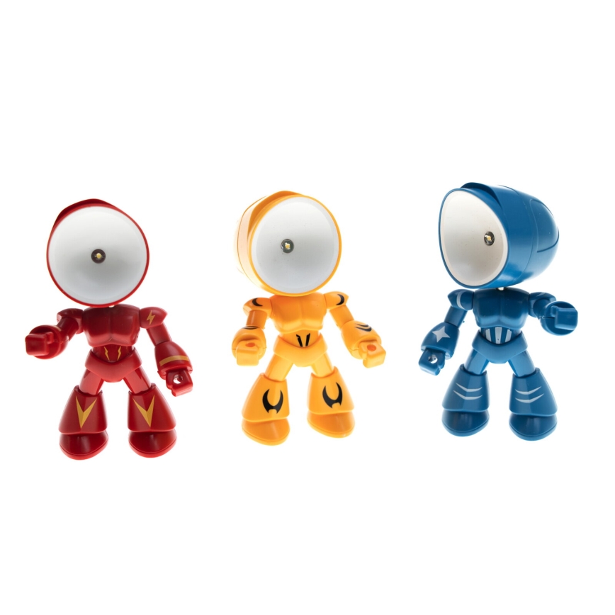 Lampe de table LED/0,06W/3xLR41 robot rouge