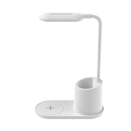 Lampe de table LED/3W/5V avec charge sans fil blanche