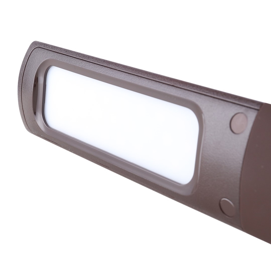 Lampe de table LED à intensité variable avec écran LED/6W/230V marron
