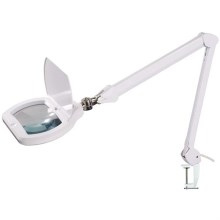 Lampe de table LED à intensité variable avec une loupe LED/12W/230V blanche