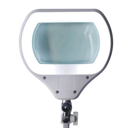 Lampe de table LED à intensité variable avec une loupe LED/12W/230V blanche