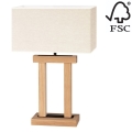 Lampe de table LED à intensité variable HAKON 1xE27/40W+ 2xLED/7,5W/230V 55 cm chêne – FSC certifié