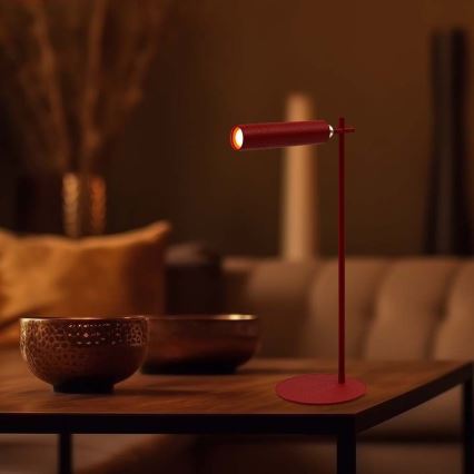 Lampe de table LED rechargeable à intensité variable magnétique LED/3W/5V 4000K 1500 mAh rouge