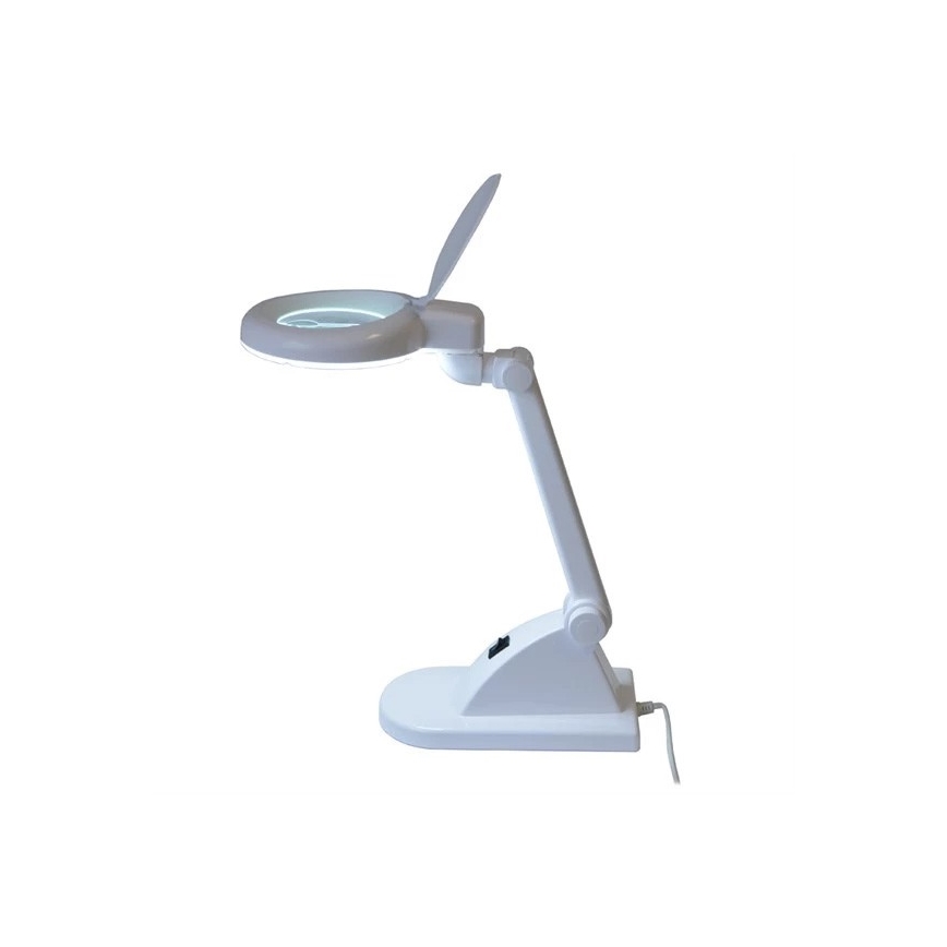 Lampe de table LED avec une loupe LED/6W/230V blanche