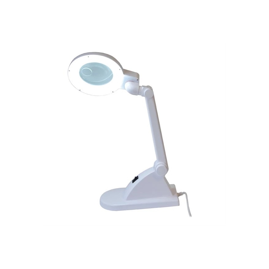 Lampe de table LED avec une loupe LED/6W/230V blanche