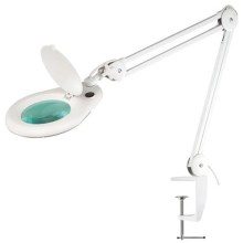 Lampe de table LED avec une loupe LED/9W/230V blanche
