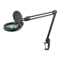 Lampe de table LED avec une loupe LED/9W/230V noire