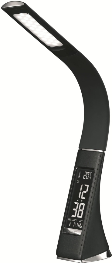 Lampe de table LED dimmable à commande tactile avec écran LED/10W/5V, noire