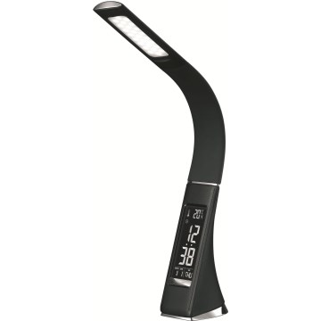Lampe de table LED dimmable à commande tactile avec écran LED/7W/5V, noire