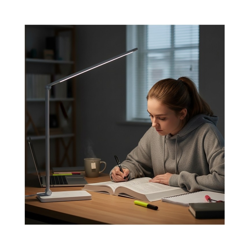 Lampe de bureau LED dimmable avec recharge sans fil NOBLITE Q LED/7W/230V 3000/4000/6500K blanche